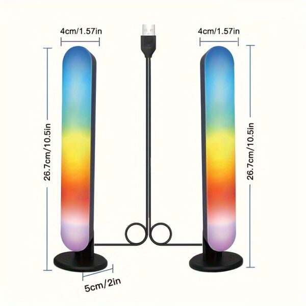 Smart RGB LED Strip Lights with 24-Key IR Remote Control - USB Powered, Non-Rechargeable Button Battery, Ideal for Gaming, TV Ambient Backlighting, and Party Decorations, Desk Lamp, Room, Music Sync - Image 2