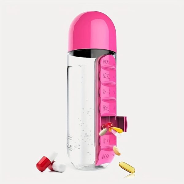 Creative Two-in-one Medicine Box Water Cup Seven-day Divided Outdoor Portable Water Bottle One-week Medicine Box Cup - Image 10