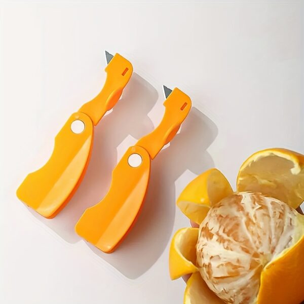 1/2pcs Orange Peeler, Plastic Folding Handle Fruit Peeler Tool, Vegetable Fruit Cutter, Creative Lemon Grapefruit Peeler, Kitchen Gadget - Image 8