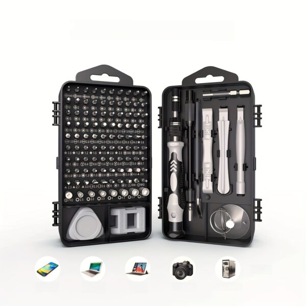 115-in-1 Precision Screwdriver Set, 115-in-1 Magnetic Repair Tool Kit, Anti-Slip Portable Tool Kit, Professional Screwdriver Tool Kit, Ergonomic Handle, Small Screwdriver For Mobile Phone, Computer, Watch, Laptop, Macbook, Glasses, Electronics - Image 14