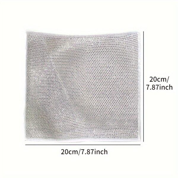 6pcs Non-Scratch Wire Dishcloth, Multipurpose Wire Dishwashing Rags For Wet And Dry, Easy Rinsing, Reusable, Wire Cleaning Cloth Wire Dish Towels For Kitchen, Sinks, Pots, Pans - Image 4