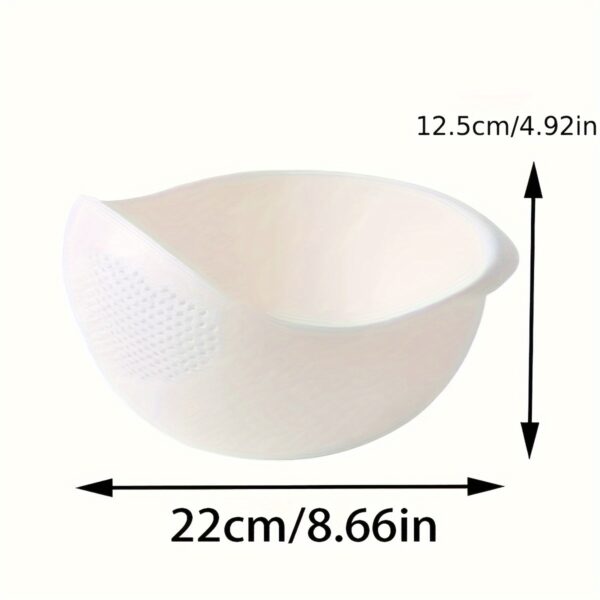 1pc Multi-Purpose Rice Washer & Strainer – Ergonomic Design & Easy-Drain Function – Essential Kitchen Gadget for Daily Use - Image 6