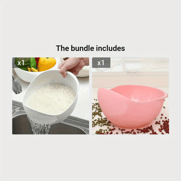Multi-Functional Rice & Vegetable Washer - Manual Oval Sieve with Commercial Grade Quality, Perfect for Wedding Gifts - Image 19