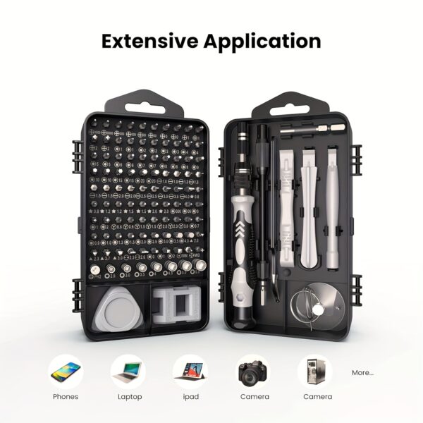 115-in-1 Precision Screwdriver Set, 115-in-1 Magnetic Repair Tool Kit, Anti-Slip Portable Tool Kit, Professional Screwdriver Tool Kit, Ergonomic Handle, Small Screwdriver For Mobile Phone, Computer, Watch, Laptop, Macbook, Glasses, Electronics - Image 7