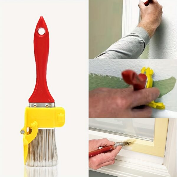 1pc Premium Paint Edger Brush - Lightweight, Durable with Wooden Handle for DIY Trims, Walls & Ceiling Painting - Image 2