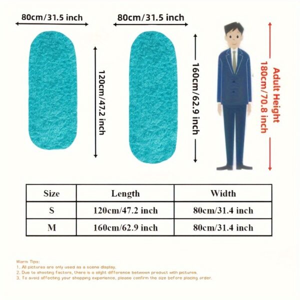 Soft Polyester Plush Oval Area Rug for Bedroom and Living Room - Hand Washable, Perfect for Coffee Table and Doorway Decor - Image 4