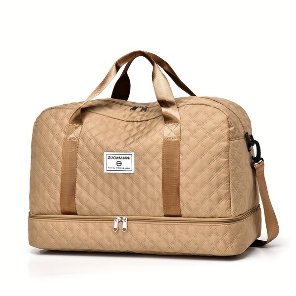 Ultra-Lightweight Large Capacity Argyle Travel Duffle Bag - Spacious & Highly Portable for Overnight Trips, Stylish Luggage Solution - Image 19