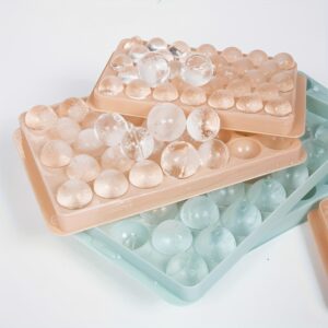 1pc Ball Shape Ice Cube Mold - Multifunctional Plastic Ice Tray for Freezer, Cocktail, Kitchen Stuff, and Chocolate Making - Space-Saving, Easy-Release, and Durable Household Kitchen Tool
