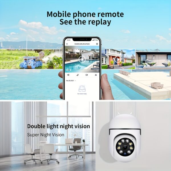 Cam With Color Night Vision Wireless 1080p HD Indoor/Outdoor Video Camera 2-Way Audio Wireless Security Camera Pan/Tilt/Zoom Wi-Fi Smart Home Security Camera With Motion Tracking For Baby & Pet Color Night Vision 2-Way Audio. - Image 5