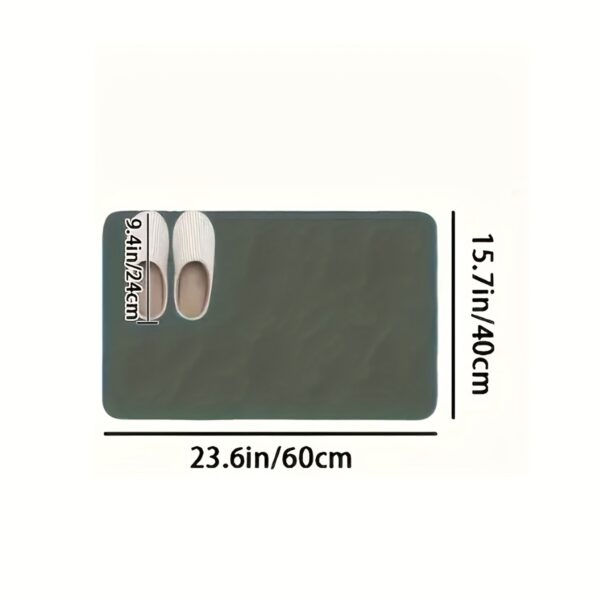 Super Absorbent Diatom Mud Bathroom Mat - Quick-Drying, Non-Slip Water-Absorbing Floor Mat, Soft And Comfortable, Suitable for Bathrooms, Showers, Laundry Rooms, Bedrooms, Living Rooms, Door Mats, Kitchen Mats, Machine Washable, Hand Washable. - Image 10