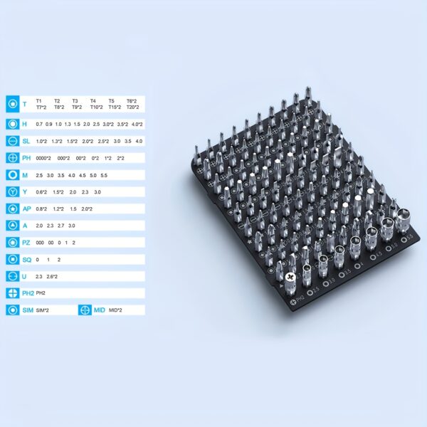 115-in-1 Precision Screwdriver Set, 115-in-1 Magnetic Repair Tool Kit, Anti-Slip Portable Tool Kit, Professional Screwdriver Tool Kit, Ergonomic Handle, Small Screwdriver For Mobile Phone, Computer, Watch, Laptop, Macbook, Glasses, Electronics - Image 9