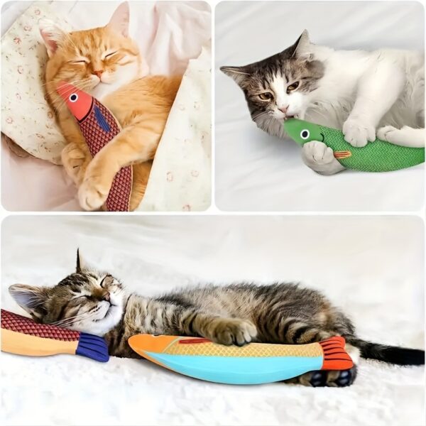 1/2pcs Ultra-Soft Crinkle Sound Cat Saury Fish Toy - Interactive Kicker for Indoor Exercise & Endless Fun - Image 8