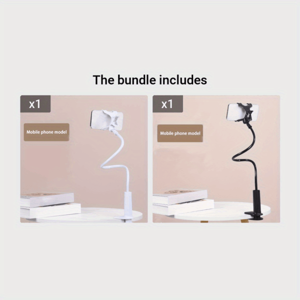 1pc Flexible Cell Phone Holder with Long Arm for iPhone 15 Pro Max, 12-14 - Hands-Free Mount for Lazy Days - Image 7