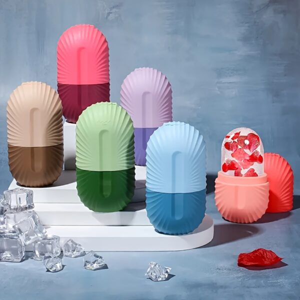 Ice Face Roller, Ice Roller For Face & Eye Puffiness, Facial Massager Contour And Enhance Skin Care & Glow, Ice Facial Roller Mold Cube, Reusable & Leakproof - Image 11
