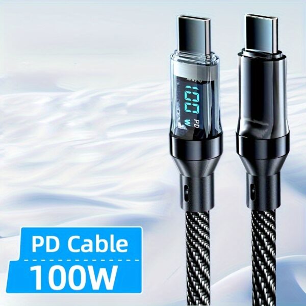 Super Fast Charging Cable: 120W 6A USB Type C Charge Cable With LCD Display - Image 3