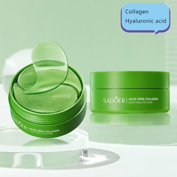 Algae Eye Mask. Collagen Eye Patch, Hydrating and Firming Light Beige Eye Mask - Image 4