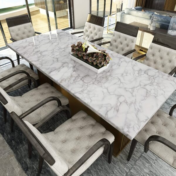1pc Self-Adhesive Waterproof Wallpaper - 40cm x 100cm, Glossy Black Marble Pattern, Oil-Proof Kitchen Backsplash Sticker for Cabinets, Countertops & Walls, Easy to Cut & Apply - Image 5
