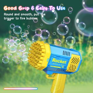 40-Hole Portable Electric Bubble Machine Handheld Gatling Automatic Bubble Gun - LED Light, Rechargeable, Compact, and Easy-to-Use - Perfect for Kids' Outdoor Party, Halloween, and Christmas Gift Idea, Battery Not Included, Bubble Liquid Not Included