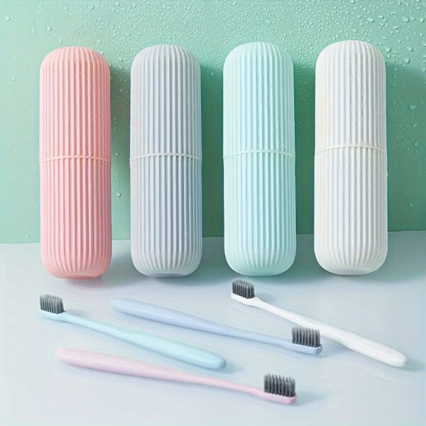 Portable Travel Toothbrush Case with Toothpaste Holder - Compact, Hygienic, and Durable - Ideal for Camping & Traveling, Easy to Carry Design travel must have - Image 5