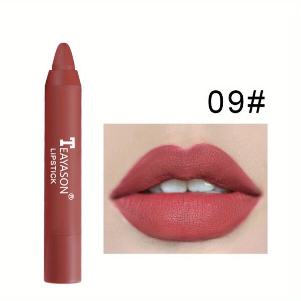 12 Colors Matte Moisturizing Lipstick Crayons - Long Lasting, Waterproof, Smooth, Fuller Lip Makeup Finish Valentine's Day Gifts - Image 17