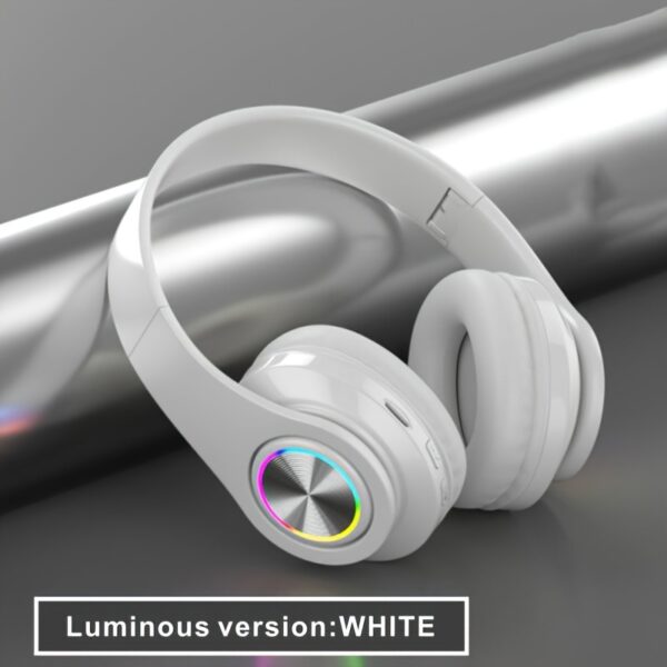 [Wireless Deep Bass Headphones] Foldable Wireless Headphones with Deep Bass, Lightweight Gaming Earbuds with Built-in Mic, 3.5mm Audio Cable Compatible, USB Type-C Charging, Non-Waterproof, Push Button Volume Control, for Travel & Work, Adult - No Charger - Image 14