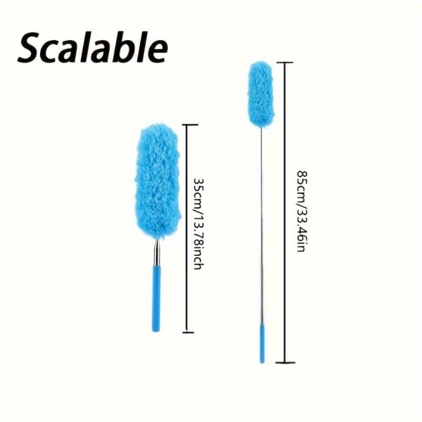 1pc, Electrostatic Microfiber Dusters, Retractable Dust Removal Brush, Microfiber Dusting Brush, Reusable Washable Furniture Dust Duster For Fan, Desktop, Keyboard, Furniture, Car, Cleaning Supplies, Cleaning Tool, Ready For School - Image 4