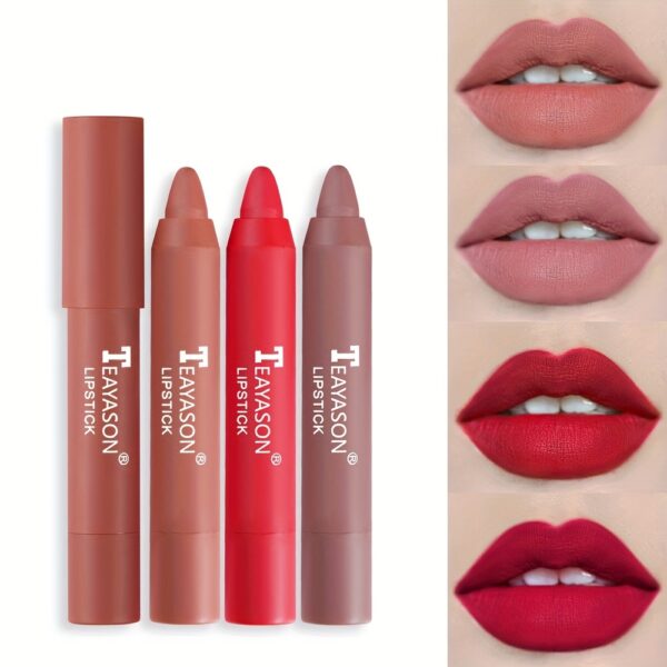 12 Colors Matte Moisturizing Lipstick Crayons - Long Lasting, Waterproof, Smooth, Fuller Lip Makeup Finish Valentine's Day Gifts - Image 2