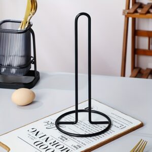 Creative Multi-Functional Roll Paper Storage Holder Stainless Steel Paper Towel Holder Perforation-Free Countertop Vertical Stand for Bathroom Kitchen Living Room Party