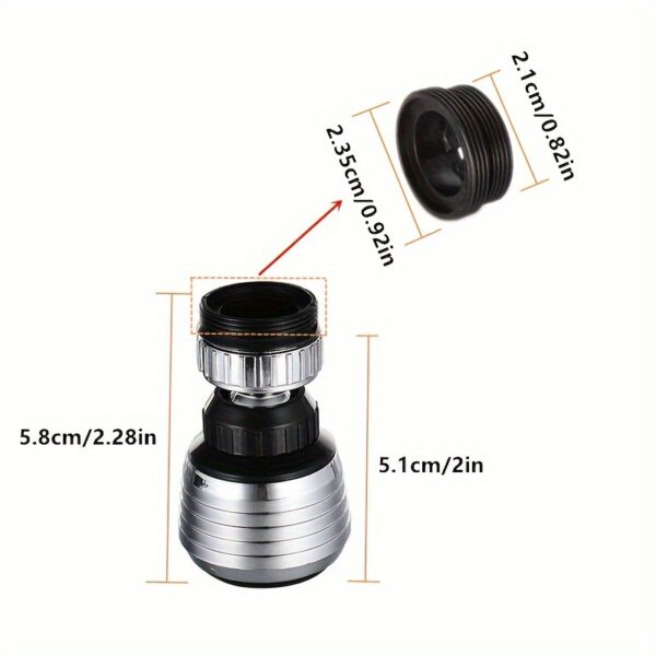 360° Rotating Kitchen Faucet Aerator - Water-Saving Nozzle Filter & Diffuser Adapter, 1pc - Image 5