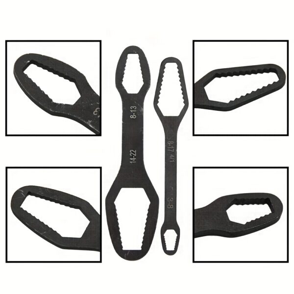 Universal Torx Wrench Set - Adjustable 3.5mm Thickness Double-Head Spanner with Self-Tightening Function for Glasses Wrench Board, Factory and Hand Tools - Durable and Versatile Tool for 8-22mm/3-17mm Applications - Image 4