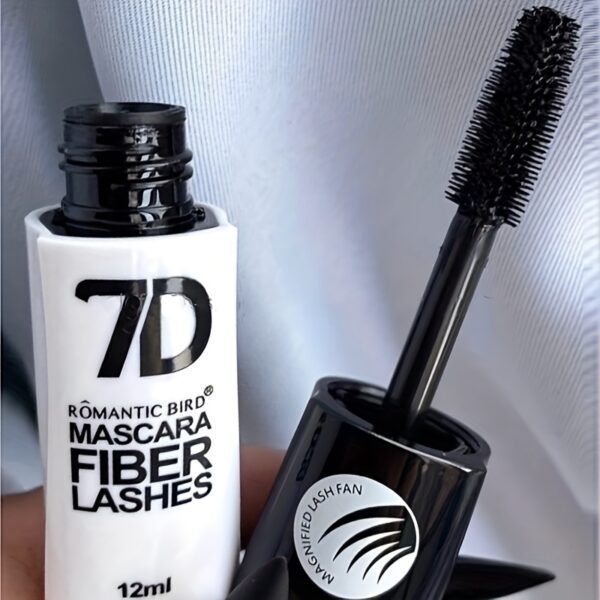 Lengthening 7D Silk Fiber Mascara with 4D Volume - Waterproof, Long-Lasting, Talc-Free, for All Skin Types, Black - Image 10
