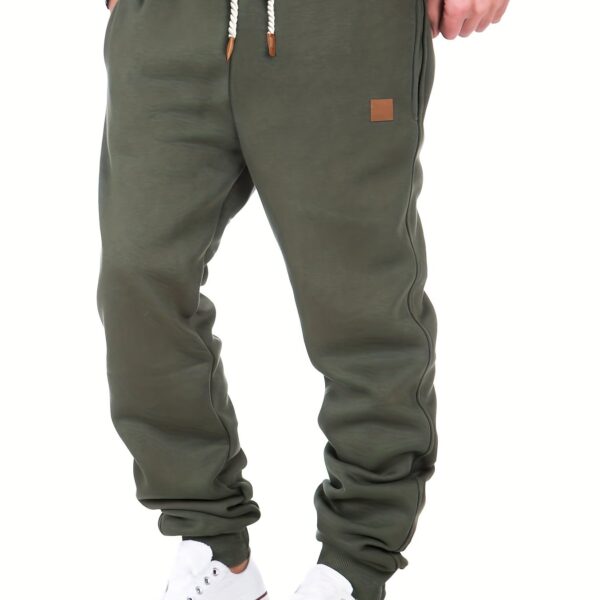 Men's Slim Fit Casual Trousers Drawstring Waist Sweatpants For Autumn And Winter - Image 12