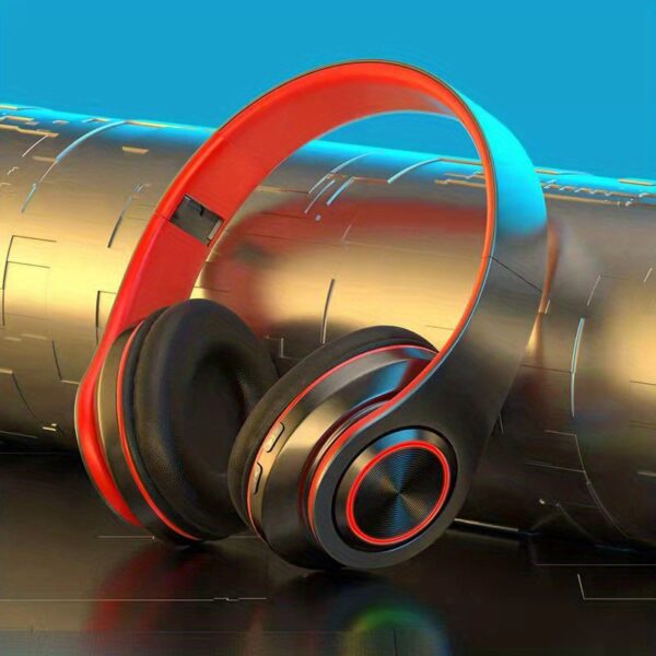 Wireless Colorful LED Light Emitting Headphones B39 - Comfort Over Ear Foldable Headset with Built-in Microphone, FM, SD Card Slot, Wired - For School/Tablet Computer/PC/TV/Cellphones/Travel Gift - Image 6
