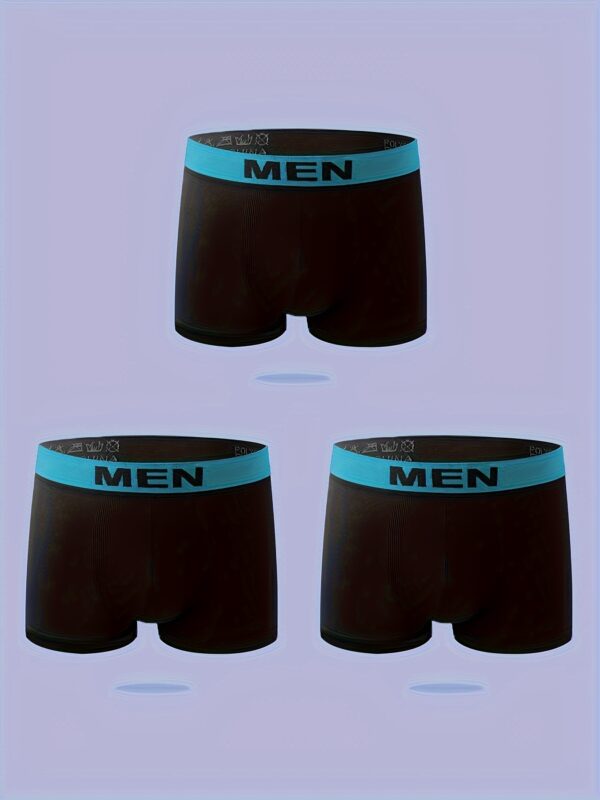 1/3/6 Pcs Men's Breathable Quick-drying Boxer Underwear High Elasticity And Skin-friendly Material Adult Underwear Men's Casual Sports Underwear Suitable For S/M/L Size - Image 4