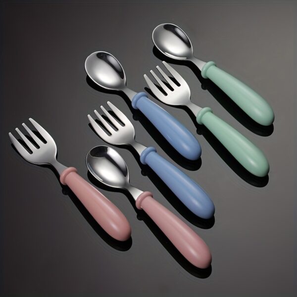 [Customized] Personalized Any Name Children's Tableware Spoon And Fork Storage Box Set, Children's Tableware Set Easter Gift - Image 3