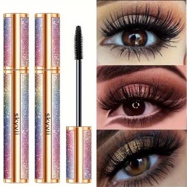 Starry Sky Mascara Lengthening Volumizing Waterproof Sweat Proof Long Lasting Smudge Proof Makeup Holding Curling Thick For Beginner - Image 11