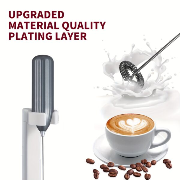 Lalayuan Electric Milk Frother, Mini Milk Foamer, Battery OperatedNot Included Stainless Steel Drink Mixer, Handheld Electric Whisk For Coffee, Latte, Cappuccino, Chocolate, Matcha, Foam Maker, Electric Wireless Blender Mini Coffee Maker, Hand Mixer - Image 19