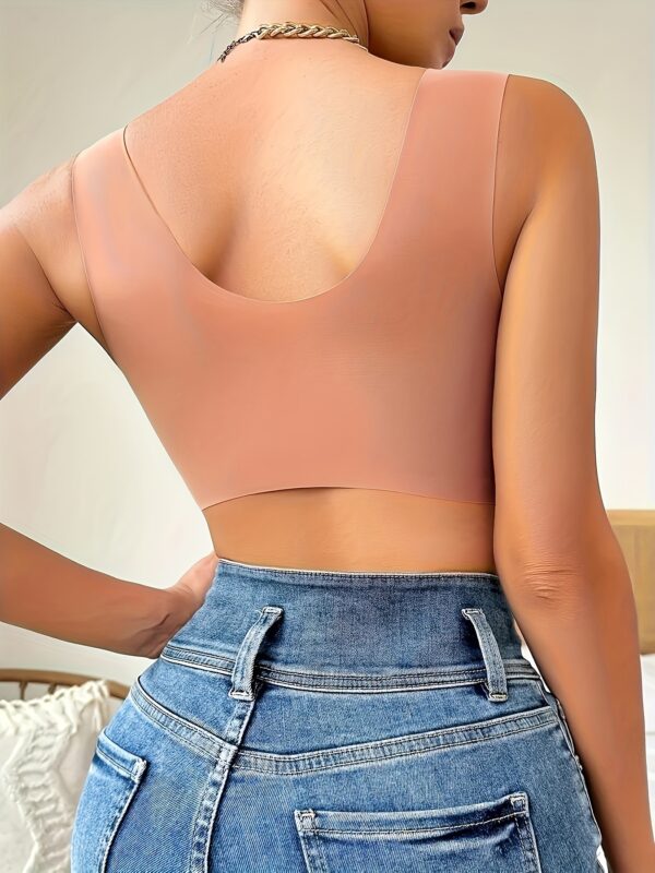 Women'S Elegant Lace Push Up Bra, Sexy Wireless Polyester Knit Fabric with Non-Removable Padding, Seamless Back Design, 90% Polyester 10% Elastane, 170gsm - Adult Lingerie - Image 9