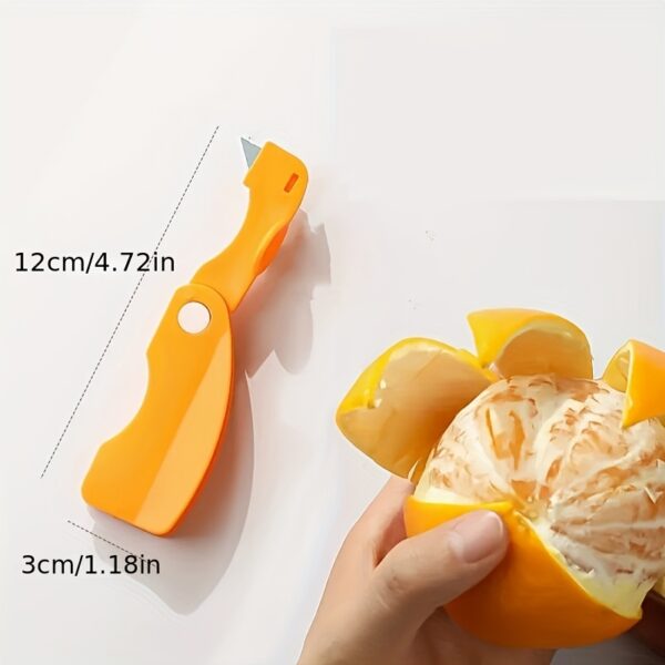 1/2pcs Orange Peeler, Plastic Folding Handle Fruit Peeler Tool, Vegetable Fruit Cutter, Creative Lemon Grapefruit Peeler, Kitchen Gadget - Image 6