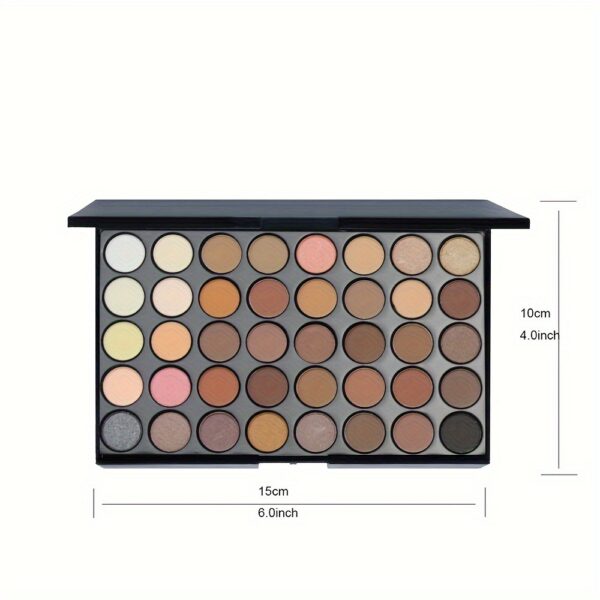 40 Colors Eye Makeup Palette, Matte Shimmer Glitter Metallic Eyeshadow Palette - Image 5