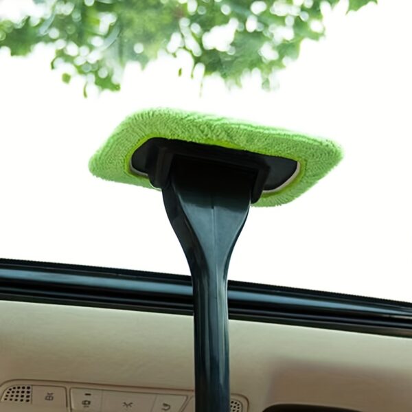 Car Glass Cleaning Brush, Interior Cleaning Mirror Cleaning Brush Window Windshield Cleaning Tool - Image 3