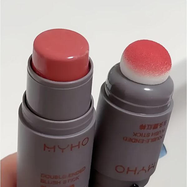 Long-Lasting Double-Headed Blush Stick - Blush for Cheeks and Lips with Matte Natural Color, Portable Dual-Use Makeup Stick for Flawless Look - Easy to Apply and Carry - Image 4