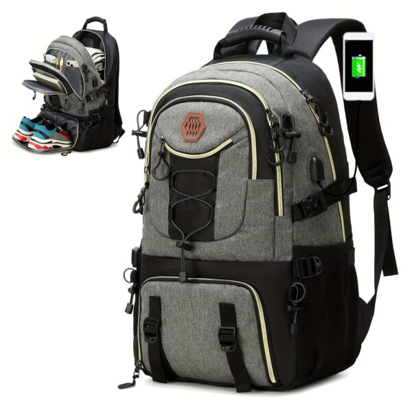 Outdoor Travel Backpack, Large Capacity Sports Camping Backpack, Laptop Backpack For Men And Women With Shoe Storage, School Bags, Easter Valentines Gifts - Image 11