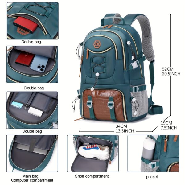 Outdoor Travel Backpack, Large Capacity Sports Camping Backpack, Laptop Backpack For Men And Women With Shoe Storage, School Bags, Easter Valentines Gifts - Image 2
