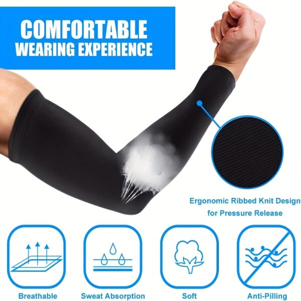 Cooling Arm Sleeves For Men And Women - UV Sun Protection For Golf, Cycling, Running, And Driving - Stay Cool And Protected All Day - Image 5