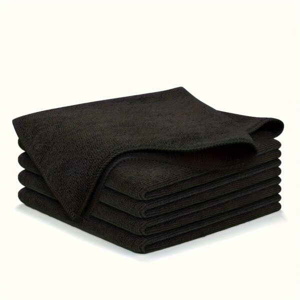 5/10/20/50pcs, Black Flat Cleaning Cloth Set Soft And Quick-Drying Absorbent - Image 3