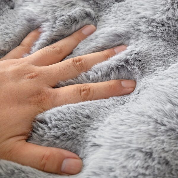 [Thick Plush Rabbit Fur Sofa Cover] Luxurious Faux Rabbit Fur Sofa Cover - Soft, Thick Plush Slipcover for Cozy Winter Warmth - Pet-Friendly, Machine Washable - Fits Single to Four-Seater Sofas - Perfect for Living Room, Bedroom, Office Decor - Image 2