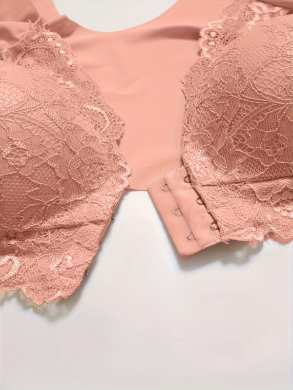 Women's Front Opening Bra Fashion Lace Underwear Two Pack - Image 9