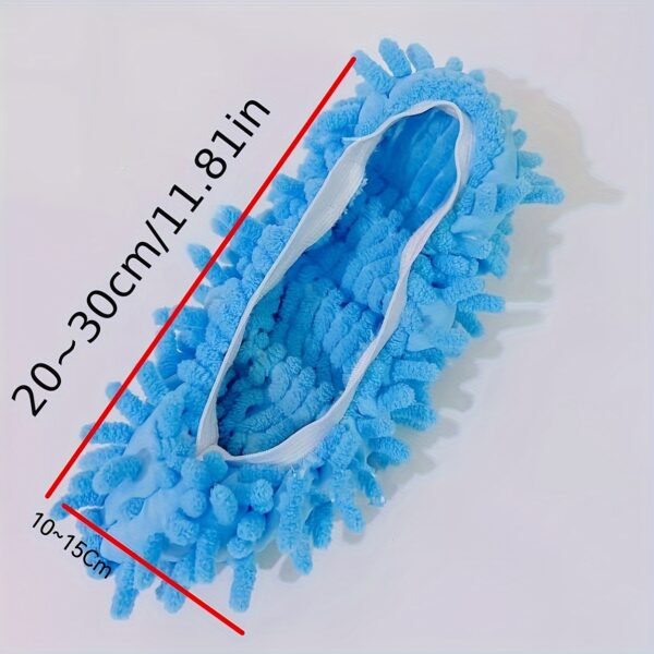 2-Pack Reusable Lazy Mop Slippers - Detachable, Washable Chenille Dust Mop Shoes Cover for Efficient Floor Cleaning - No Electricity Household Cleaning Tool for Living Room, Bedroom - Image 7