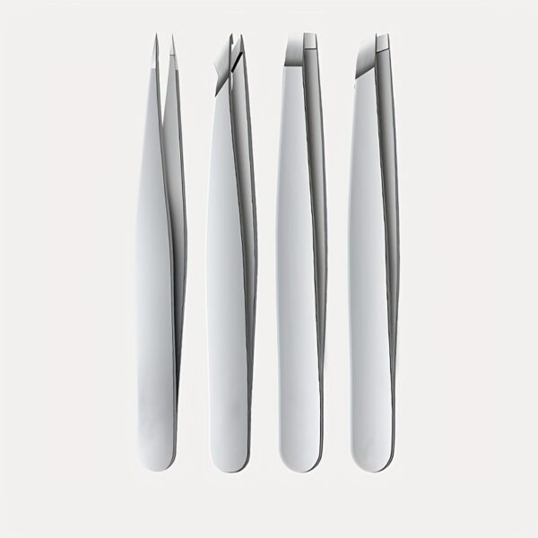 4pcs Professional Tweezers - Perfect For Eyebrow Hair Removal, Splinter & Ingrown Hair Removal & More - With Storage Bag & For Men & Women - Image 3